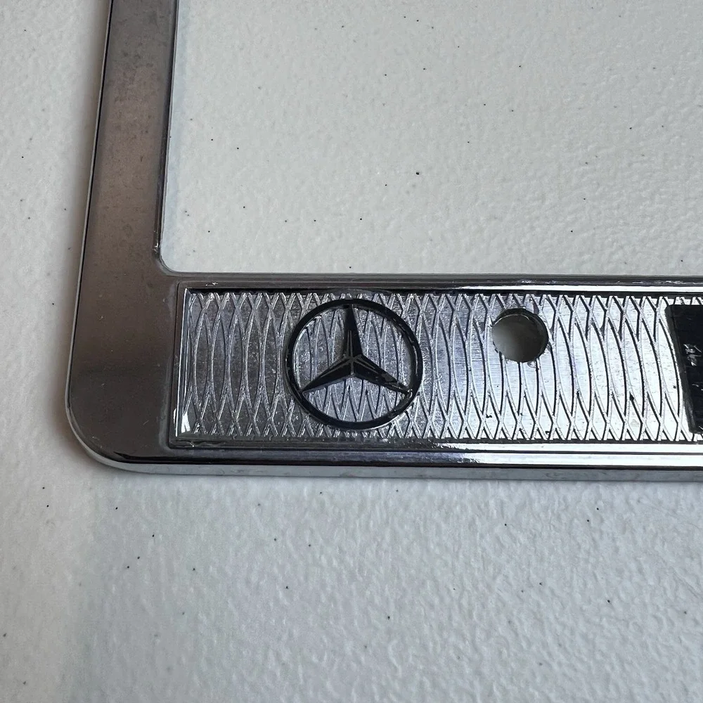 Vintage Mercedes Benz Boerne, Texas License Plate Frame Metal‎ Original Dealer 2